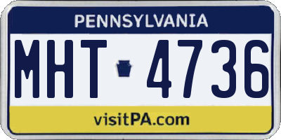 PA license plate MHT4736