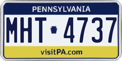 PA license plate MHT4737