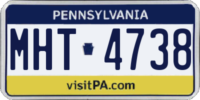 PA license plate MHT4738