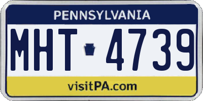 PA license plate MHT4739