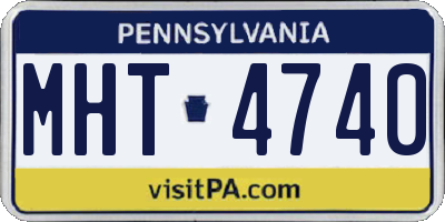 PA license plate MHT4740