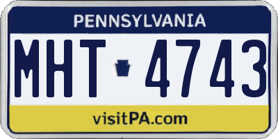 PA license plate MHT4743
