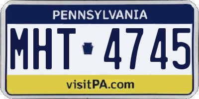 PA license plate MHT4745