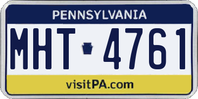 PA license plate MHT4761