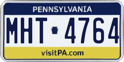 PA license plate MHT4764