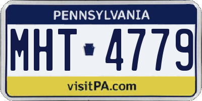 PA license plate MHT4779