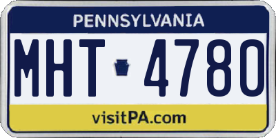 PA license plate MHT4780