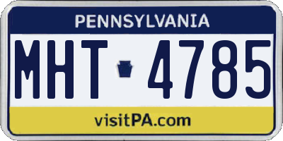 PA license plate MHT4785