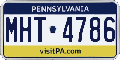 PA license plate MHT4786