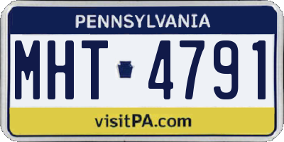 PA license plate MHT4791