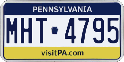 PA license plate MHT4795