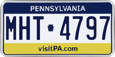 PA license plate MHT4797