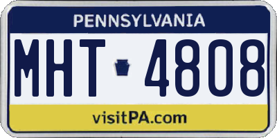 PA license plate MHT4808