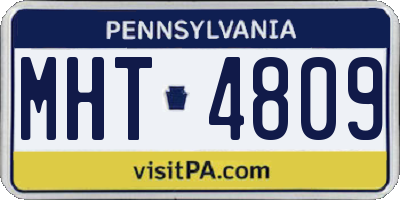 PA license plate MHT4809