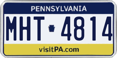 PA license plate MHT4814