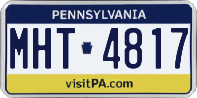 PA license plate MHT4817