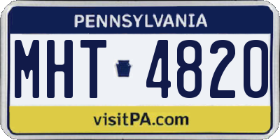 PA license plate MHT4820