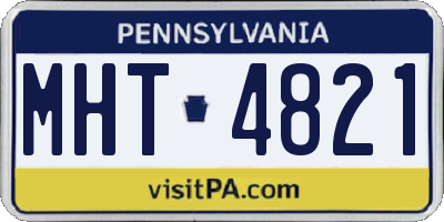 PA license plate MHT4821