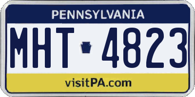 PA license plate MHT4823
