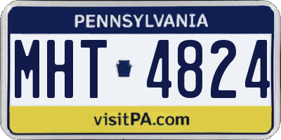 PA license plate MHT4824