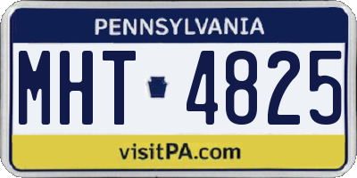 PA license plate MHT4825