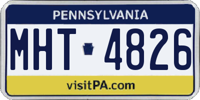 PA license plate MHT4826