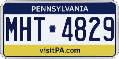 PA license plate MHT4829