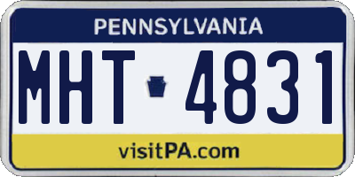 PA license plate MHT4831