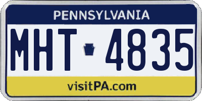 PA license plate MHT4835