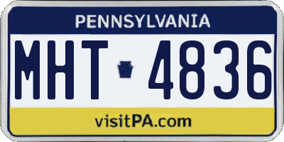 PA license plate MHT4836