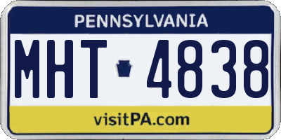 PA license plate MHT4838