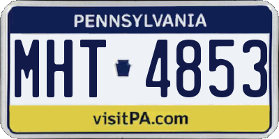 PA license plate MHT4853