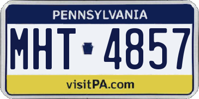PA license plate MHT4857