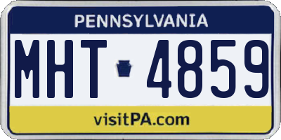 PA license plate MHT4859