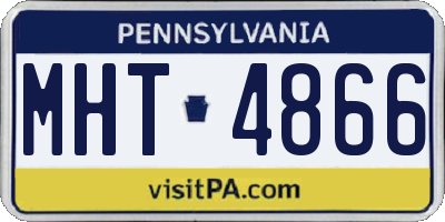 PA license plate MHT4866
