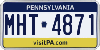 PA license plate MHT4871