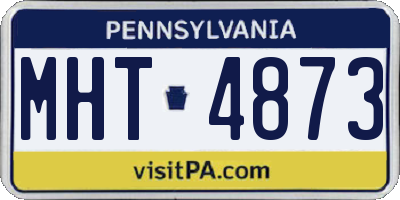 PA license plate MHT4873