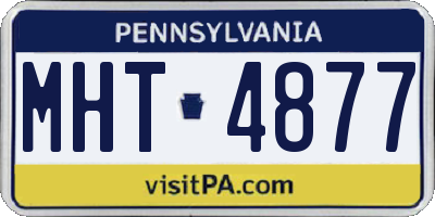 PA license plate MHT4877