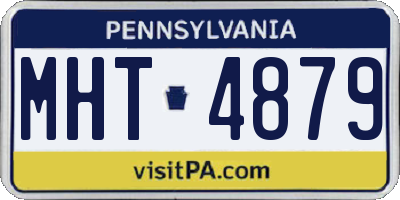 PA license plate MHT4879