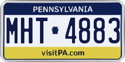 PA license plate MHT4883