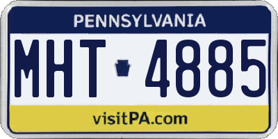 PA license plate MHT4885