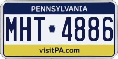 PA license plate MHT4886