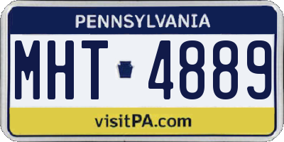 PA license plate MHT4889