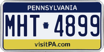 PA license plate MHT4899
