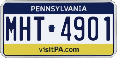 PA license plate MHT4901