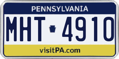 PA license plate MHT4910