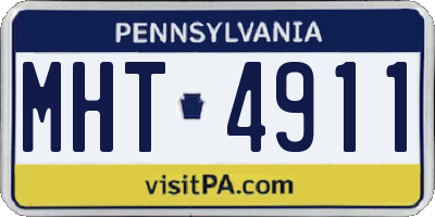 PA license plate MHT4911