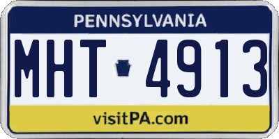 PA license plate MHT4913