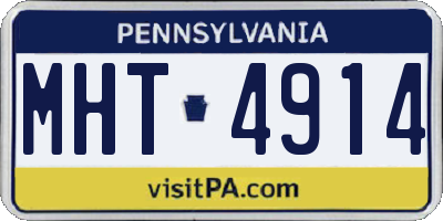PA license plate MHT4914
