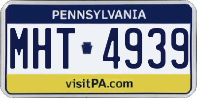 PA license plate MHT4939